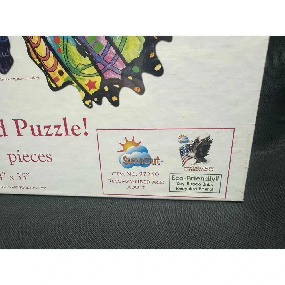 Stained Glass Butterfly 1000 Pieces Shaped Jigsaw Puzzle Dean Russo Sunsout